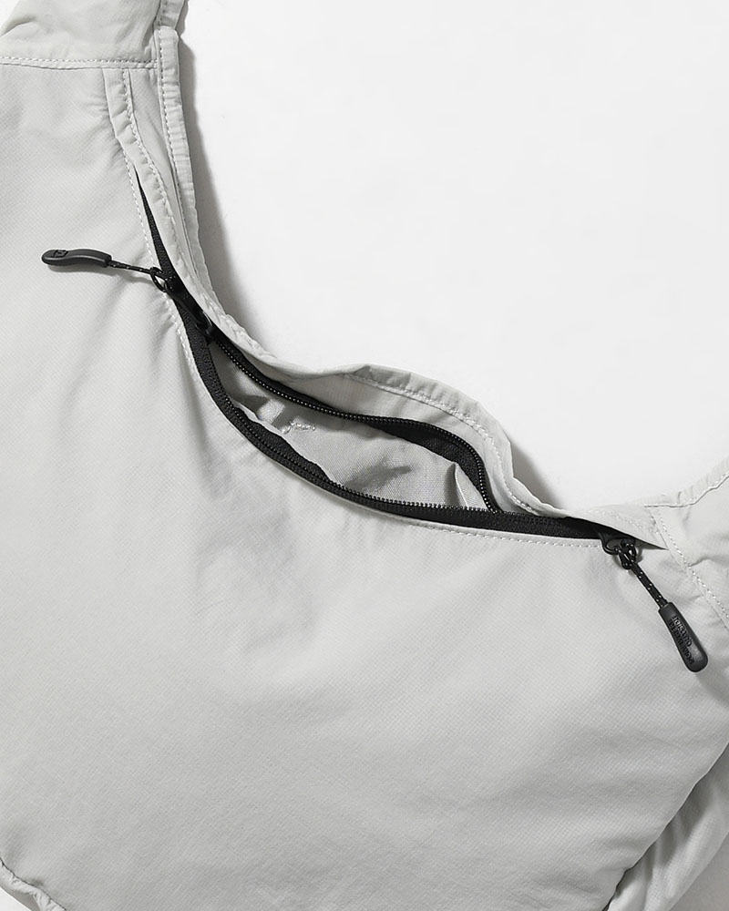 SOHC MUSHROOM ZIPPER BELT SLING BAG -GREY-