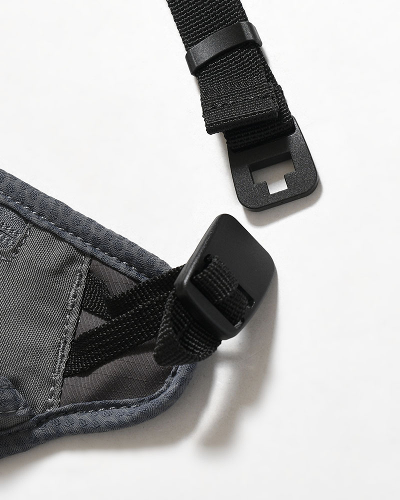 WAVY ZIPPER BELT BAG -CHARCOAL-