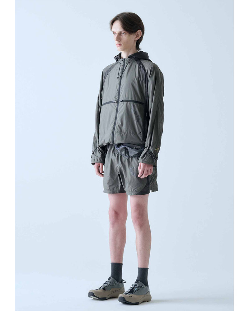 WAVY ZIPPER BELT BAG -CHARCOAL-