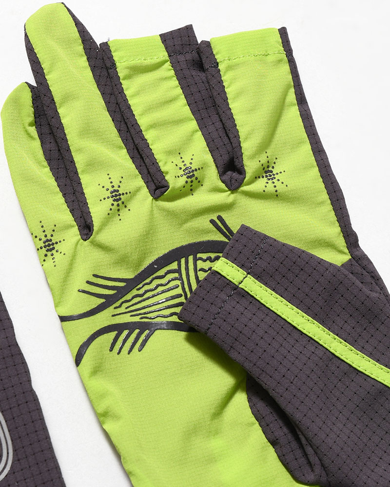 SOHC FISHIRMAN 3-FINGERLESS GLOVES -GREEN/CHARCOAL-
