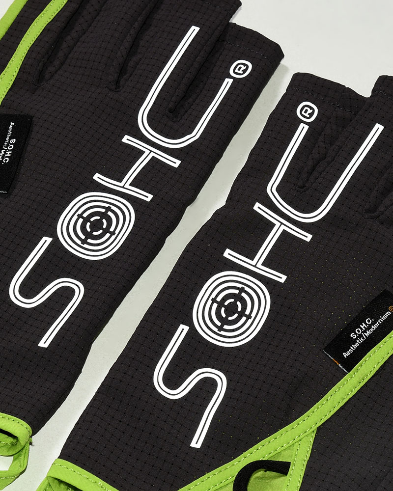 SOHC FISHIRMAN 3-FINGERLESS GLOVES -GREEN/CHARCOAL-