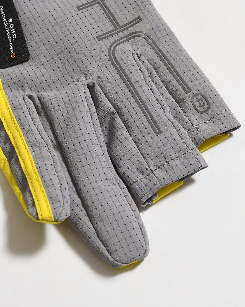 SOHC FISHIRMAN 3-FINGERLESS GLOVES -YELLOW/GREY-