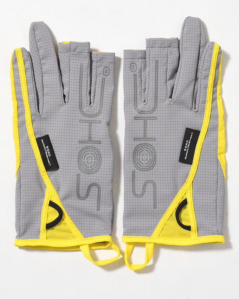 SOHC FISHIRMAN 3-FINGERLESS GLOVES -YELLOW/GREY-