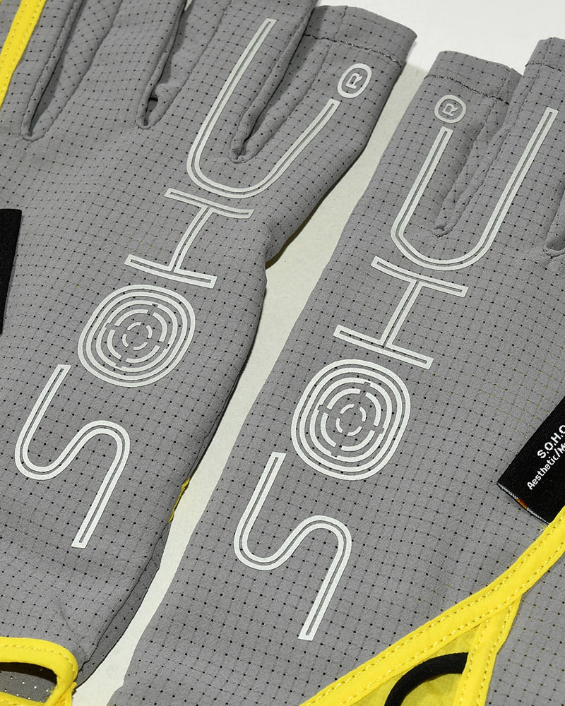 SOHC FISHIRMAN 3-FINGERLESS GLOVES -YELLOW/GREY-