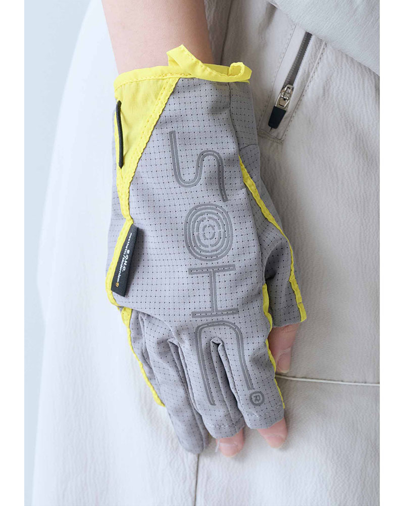 SOHC FISHIRMAN 3-FINGERLESS GLOVES -YELLOW/GREY-