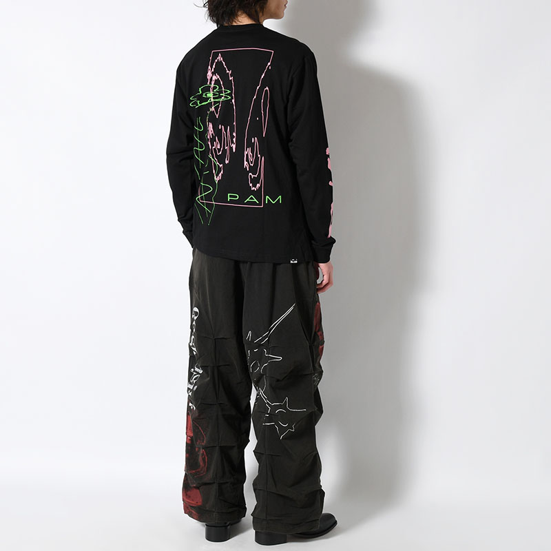 LS TEE - ICONS -BLACK-