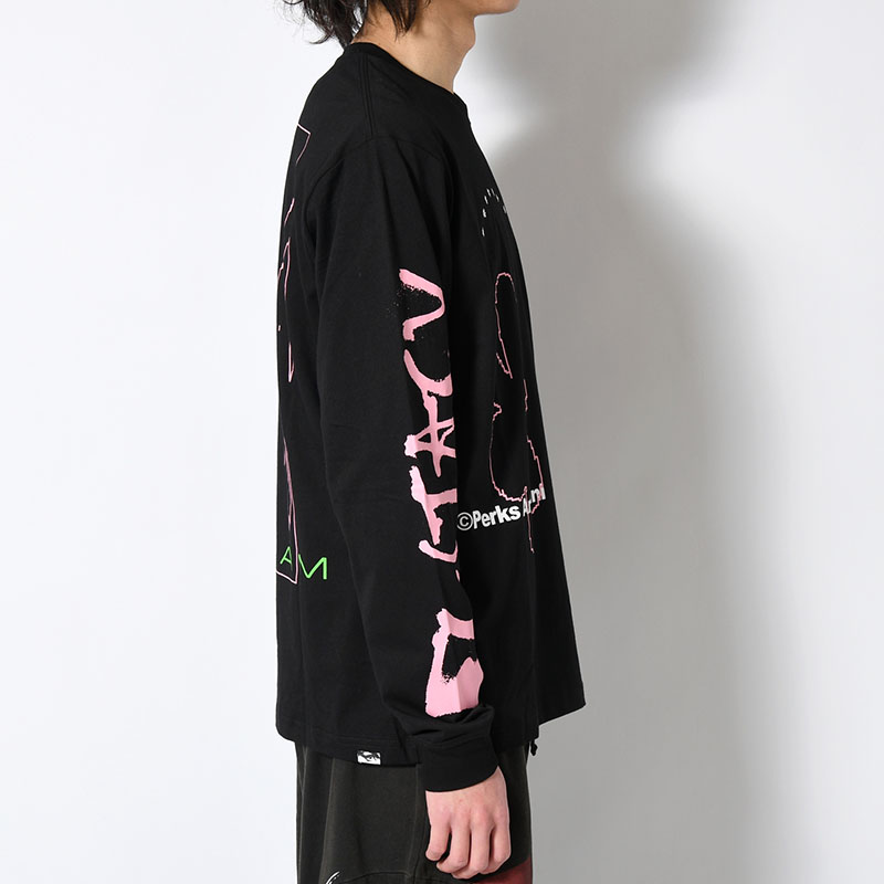 LS TEE - ICONS -BLACK-