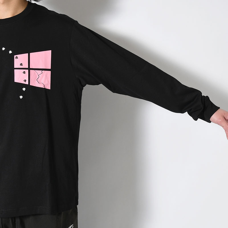 LS TEE - ICONS -BLACK-