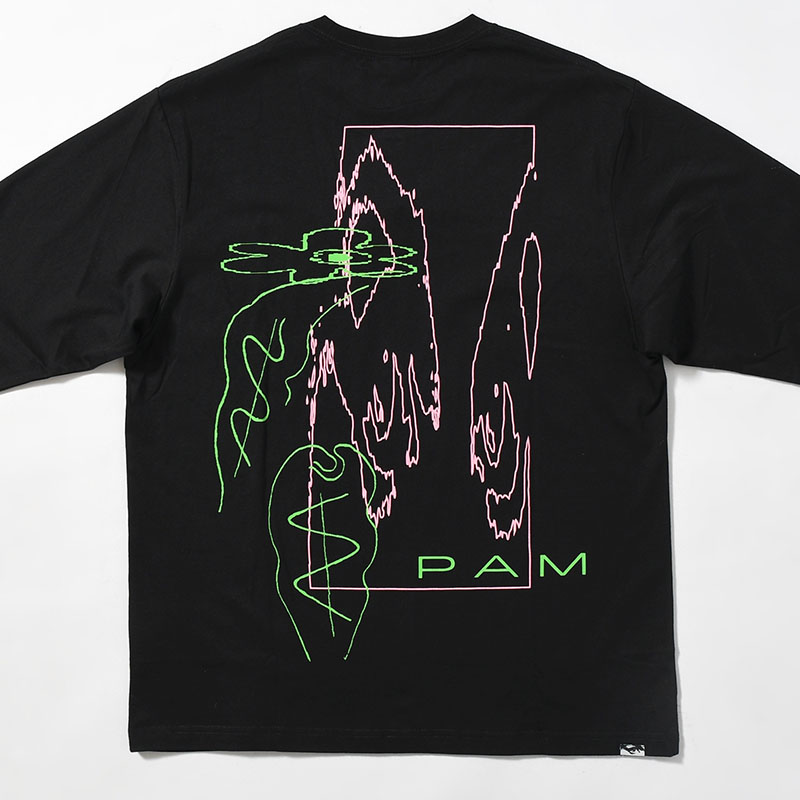 LS TEE - ICONS -BLACK-
