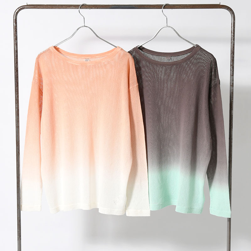 GRADATION MESH LONG TEE -2.COLOR-