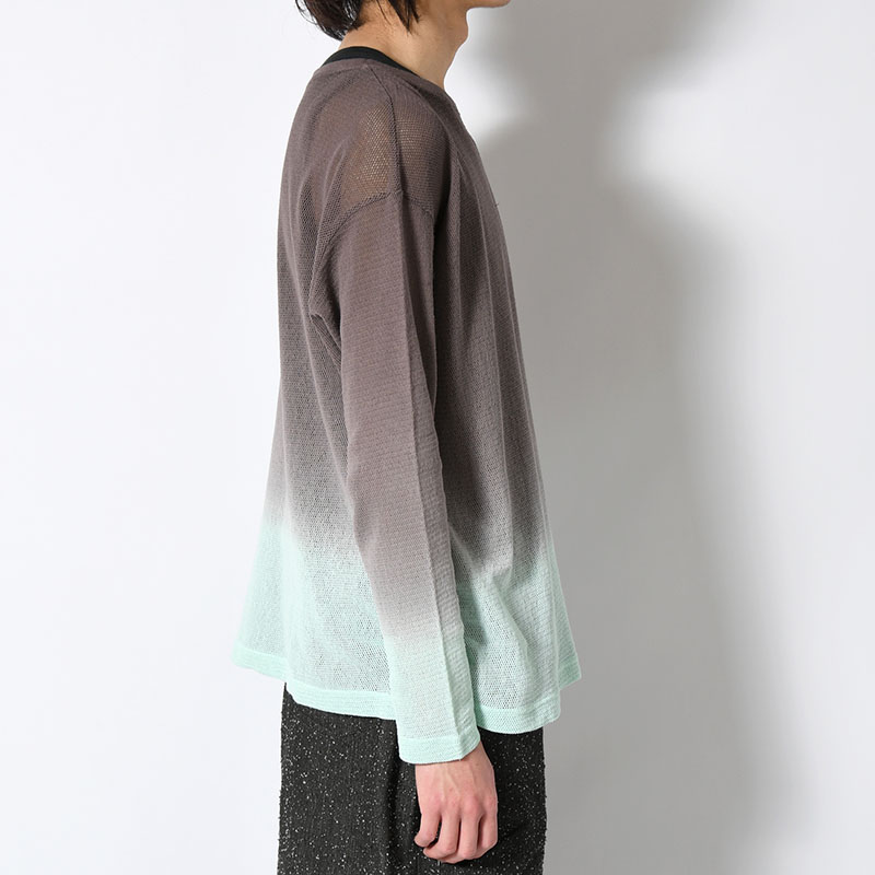 GRADATION MESH LONG TEE -2.COLOR-