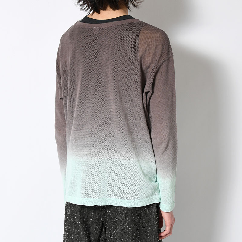 GRADATION MESH LONG TEE -2.COLOR-