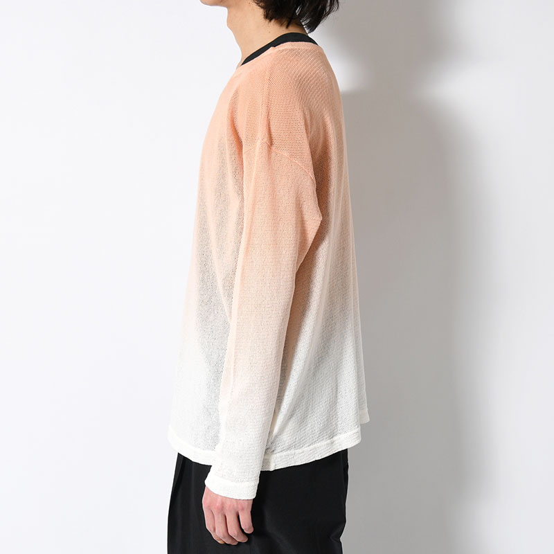 GRADATION MESH LONG TEE -2.COLOR-
