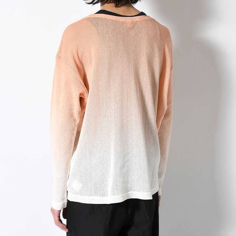 GRADATION MESH LONG TEE -2.COLOR-