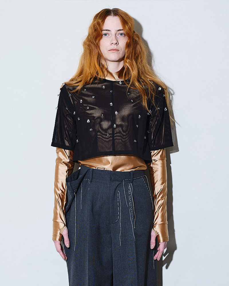 【期間限定:4/29～5/6】Lantern beads sheer tops -2.COLOR-