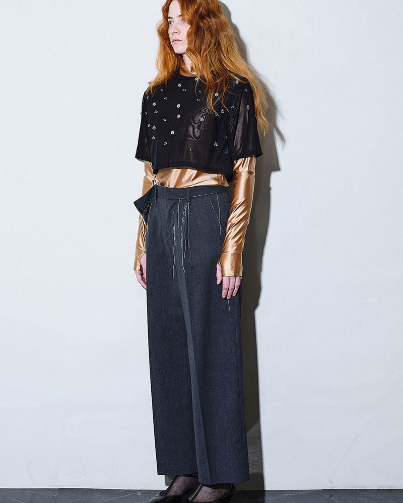 【期間限定:4/29～5/6】Lantern beads sheer tops -2.COLOR-