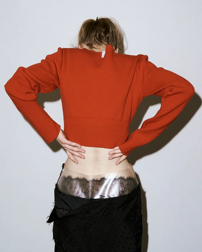 MARGE VNECK KNIT -RED-