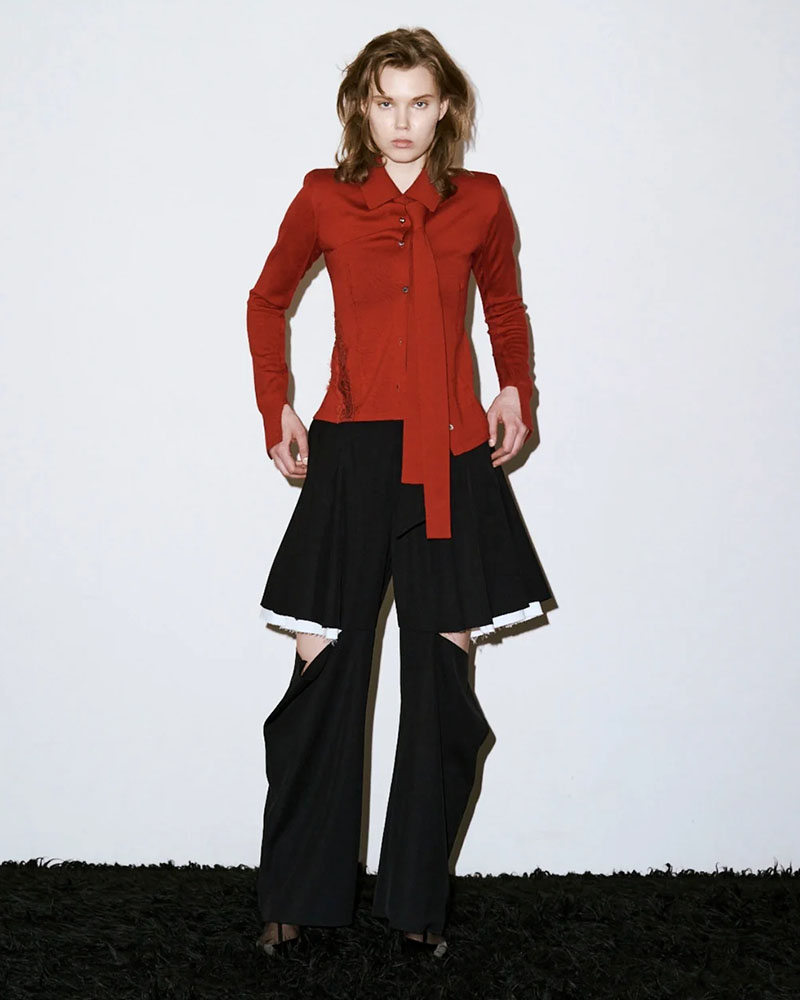 PENTAGON WIDE PANTS -BLACK-