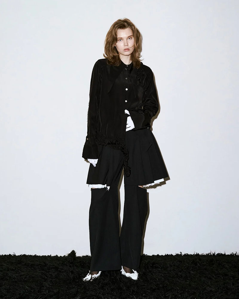 PENTAGON WIDE PANTS -BLACK-