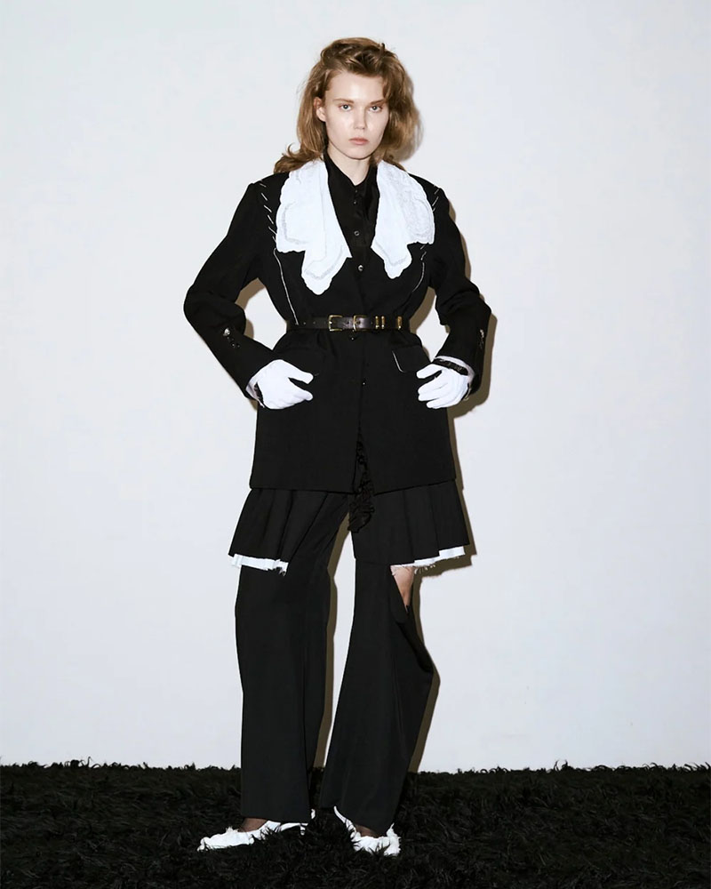 PENTAGON WIDE PANTS -BLACK-