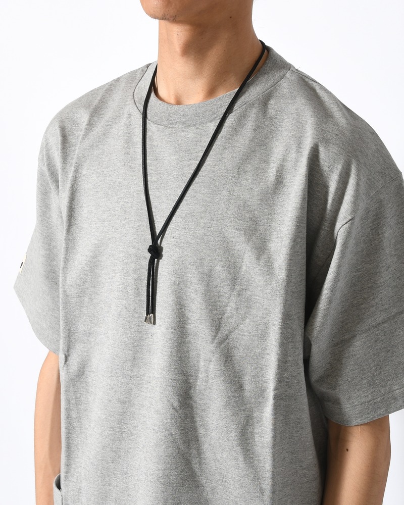 Tear drop bolo tip necklace(leaher code) -BLACK-