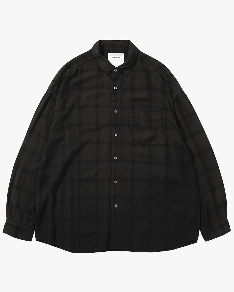 CHECK SHIRT -BLACK-