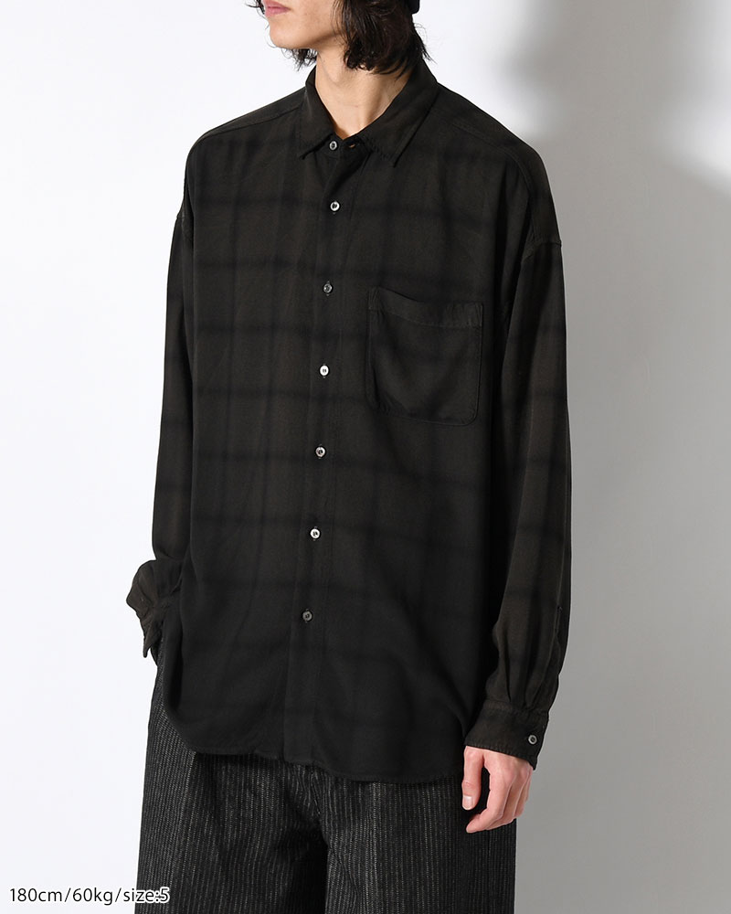 CHECK SHIRT -BLACK-