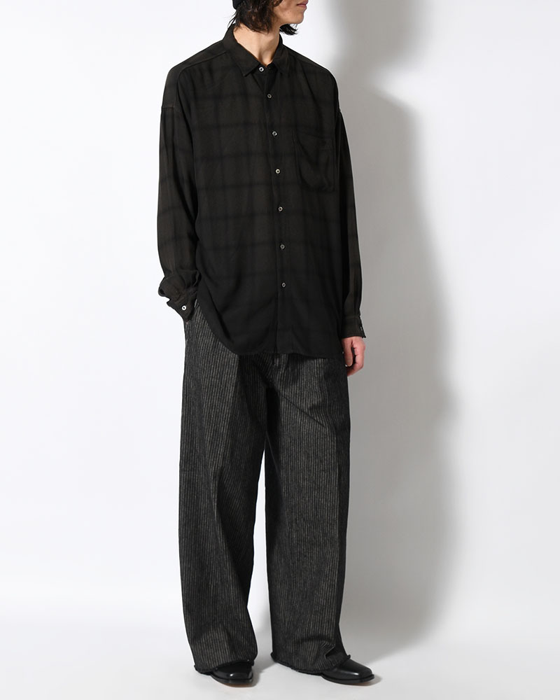 CHECK SHIRT -BLACK-