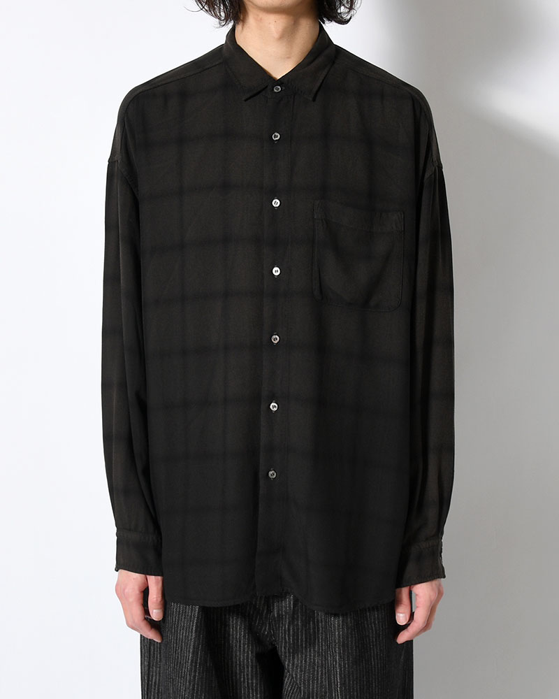 CHECK SHIRT -BLACK-