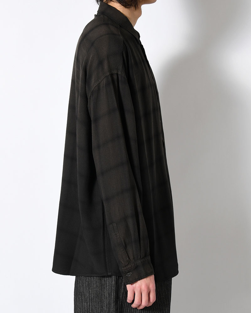CHECK SHIRT -BLACK-
