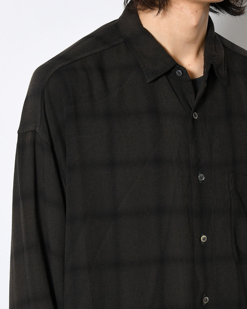 CHECK SHIRT -BLACK-