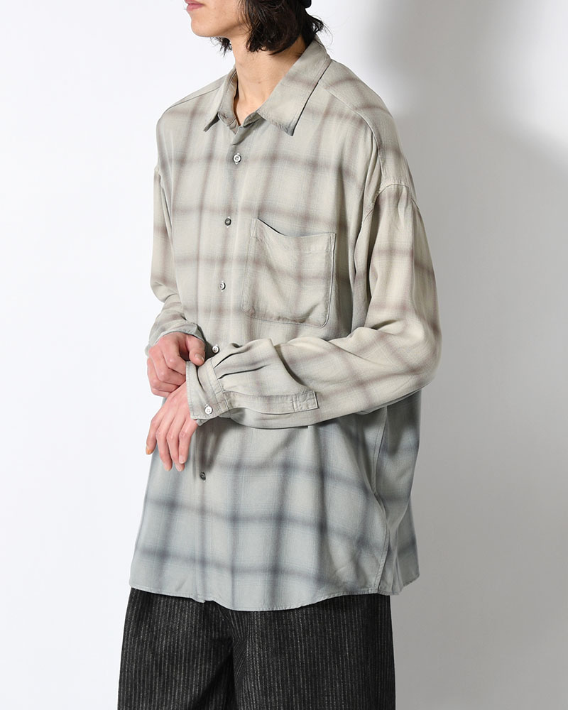 CHECK SHIRT -BLUE-