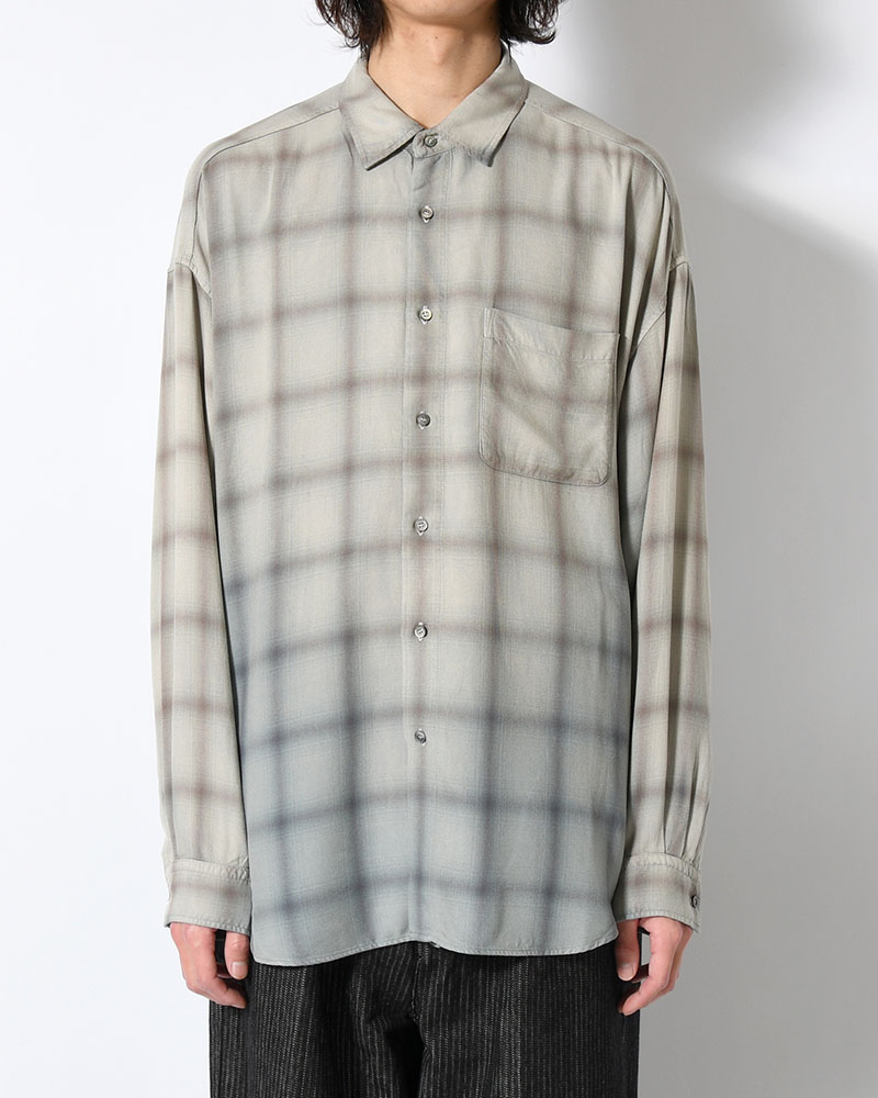 CHECK SHIRT -BLUE-