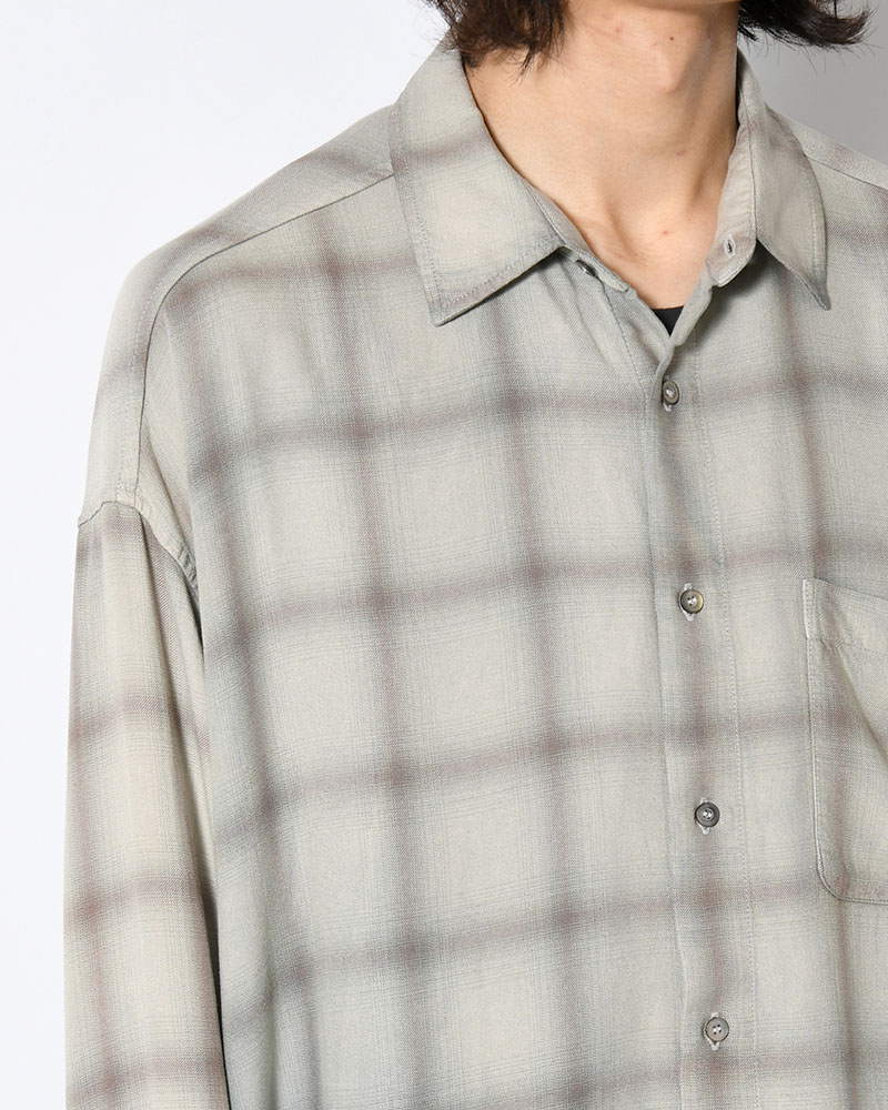 CHECK SHIRT -BLUE-