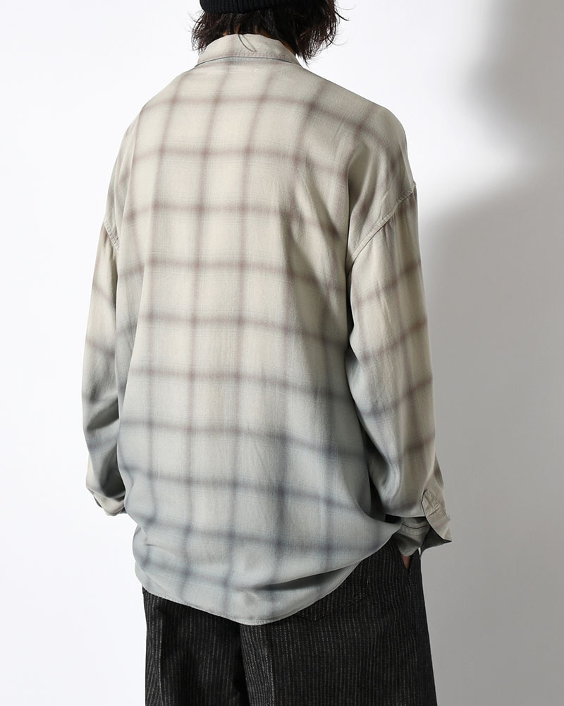 CHECK SHIRT -BLUE-
