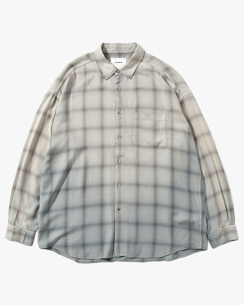 CHECK SHIRT -BLUE-