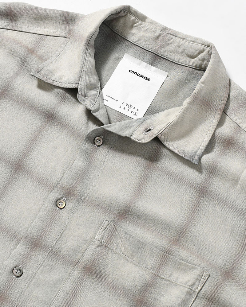 CHECK SHIRT -BLUE-