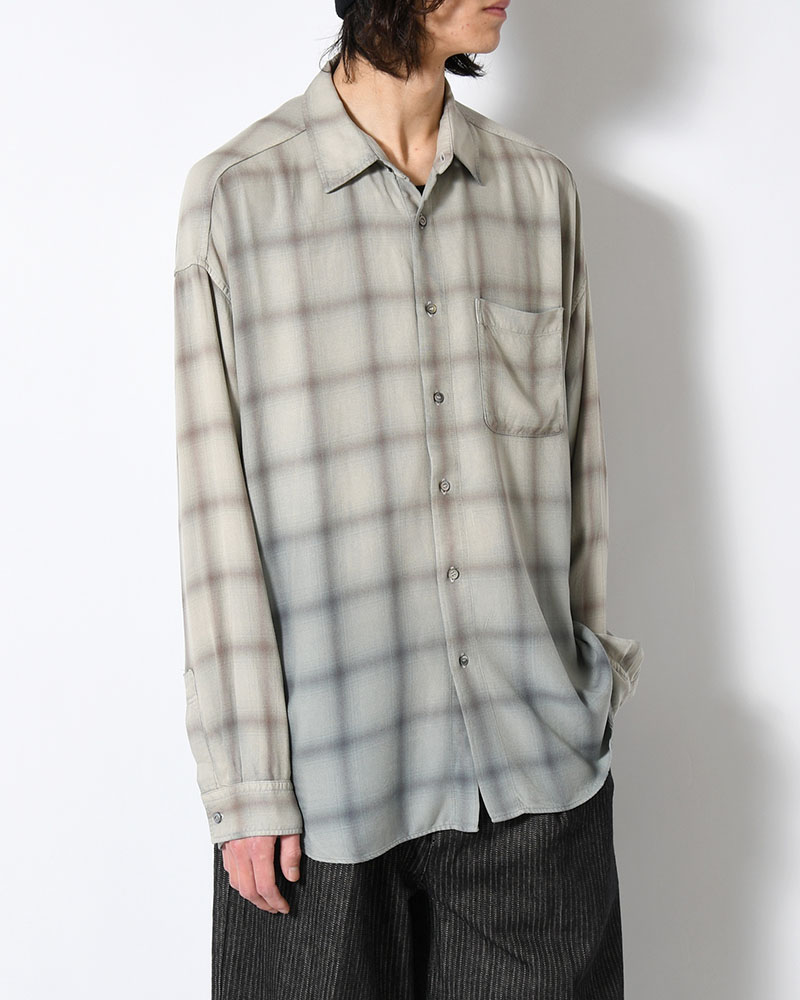 CHECK SHIRT -BLUE-