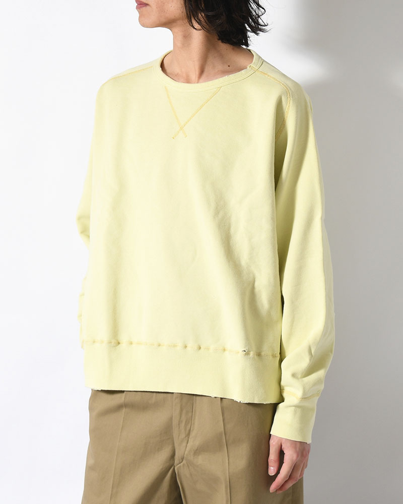 CREWNECK SWEAT SHIRT -YELLOW-