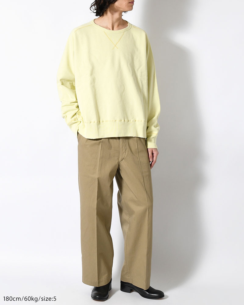 CREWNECK SWEAT SHIRT -YELLOW-