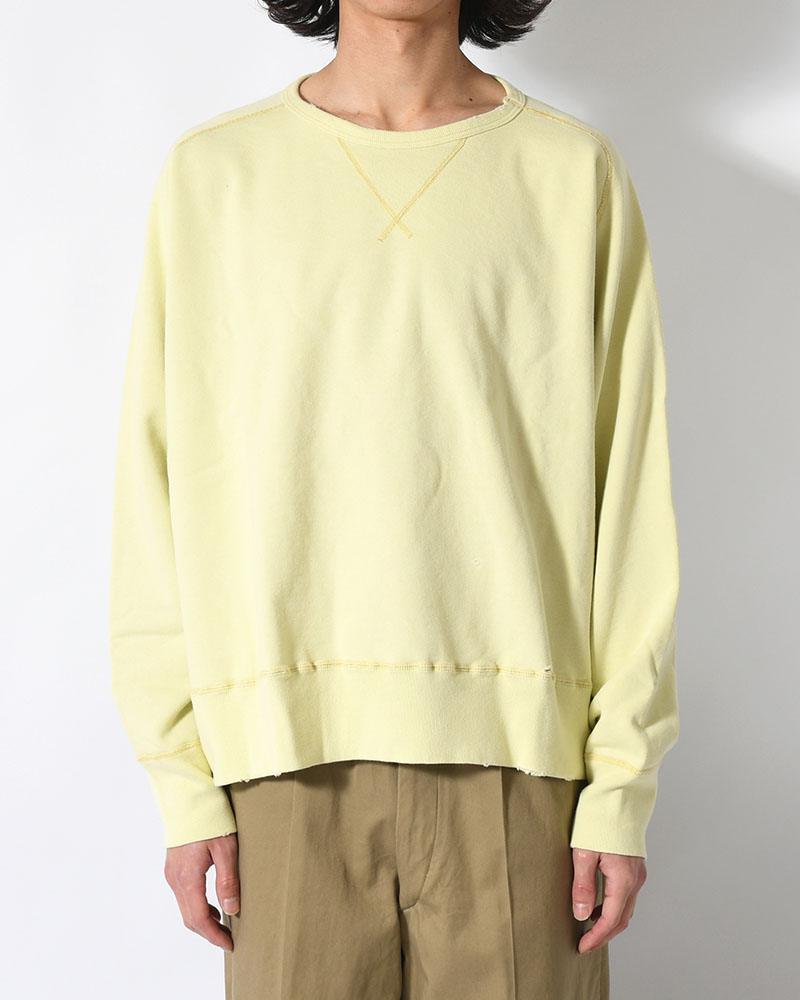 CREWNECK SWEAT SHIRT -YELLOW-