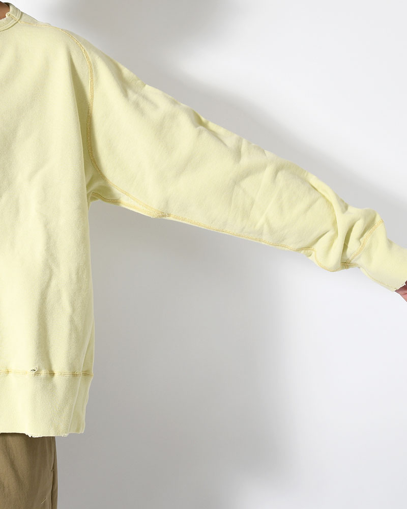 CREWNECK SWEAT SHIRT -YELLOW-
