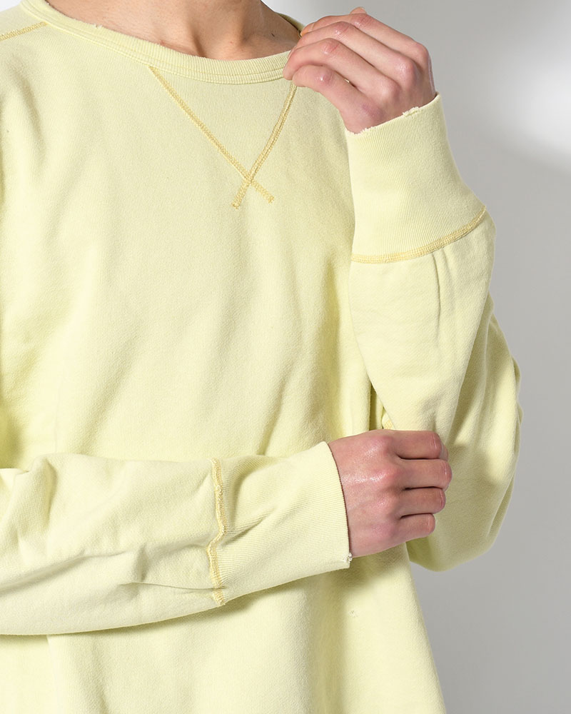 CREWNECK SWEAT SHIRT -YELLOW-