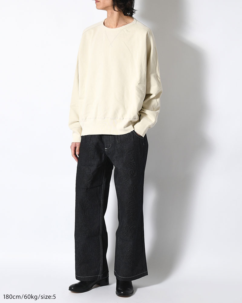 CREWNECK SWEAT SHIRT -OFF WHITE-