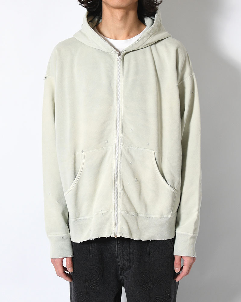 FULL ZIP SWEAT SHIRT -GREEN-