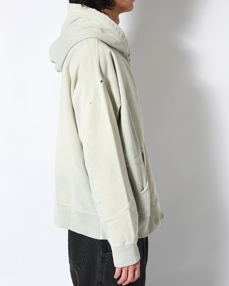 FULL ZIP SWEAT SHIRT -GREEN-