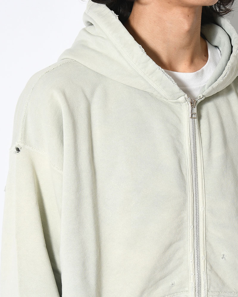 FULL ZIP SWEAT SHIRT -GREEN-