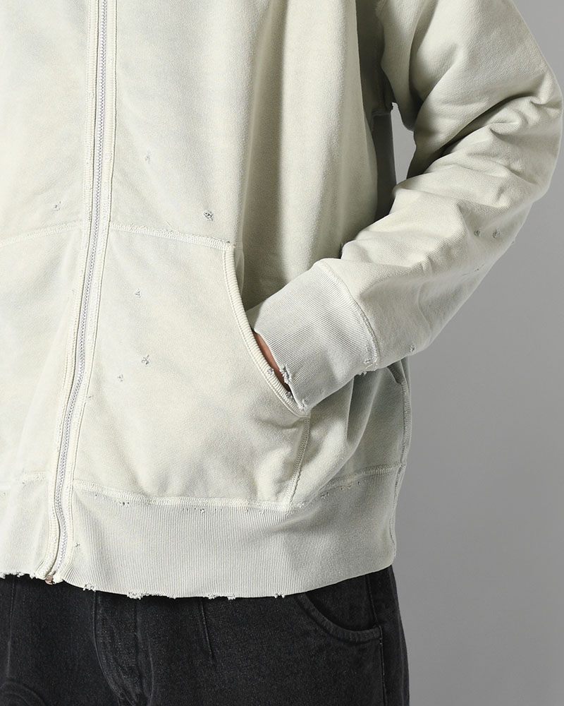 FULL ZIP SWEAT SHIRT -GREEN-