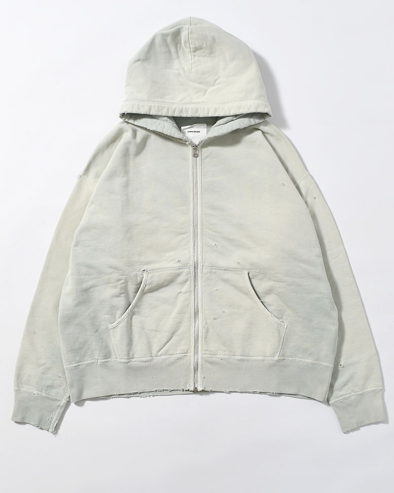 FULL ZIP SWEAT SHIRT -GREEN-