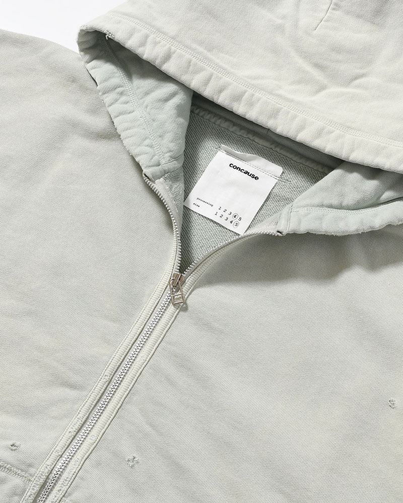 FULL ZIP SWEAT SHIRT -GREEN-